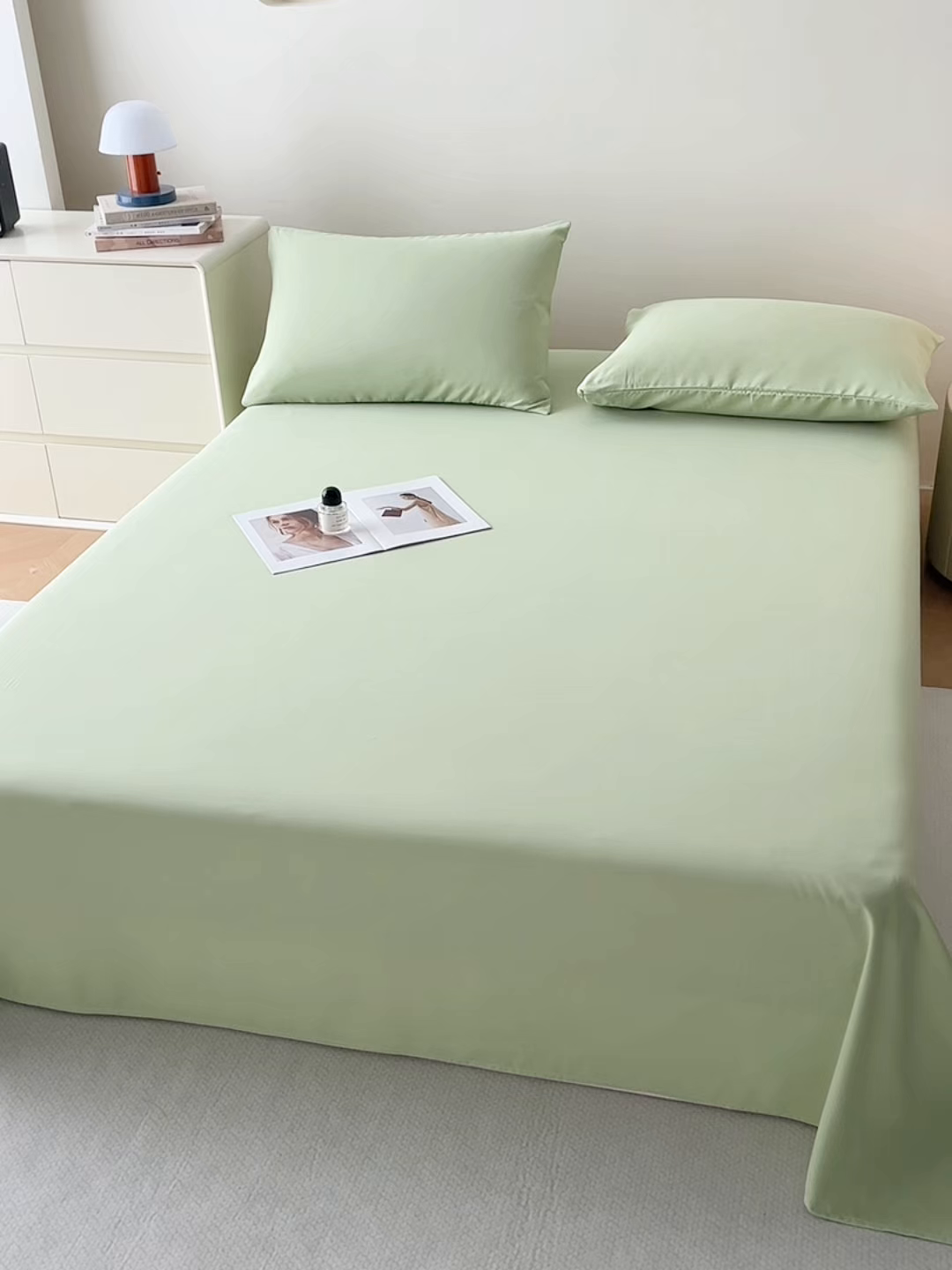 91家纺网 家纺一手货源 找家纺 （总）青泽家纺 2025新款A类亲肤水洗棉纯色床单单品床单单件单床单