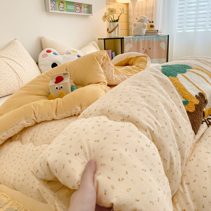 91家纺网 家纺一手货源 找家纺 老帅的工厂店 2025新款云感双层纱毛巾绣懒人被被子被芯 卡皮巴拉