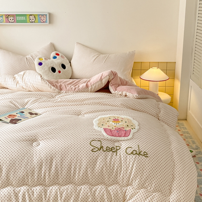 91家纺网 家纺一手货源 找家纺 老帅的工厂店 2025新款云感双层纱毛巾绣懒人被被子被芯 甜品屋