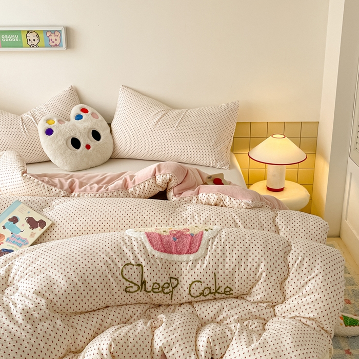 91家纺网 家纺一手货源 找家纺 老帅的工厂店 2025新款云感双层纱毛巾绣懒人被被子被芯 甜品屋