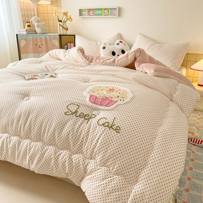 91家纺网 家纺一手货源 找家纺 老帅的工厂店 2025新款云感双层纱毛巾绣懒人被被子被芯 甜品屋