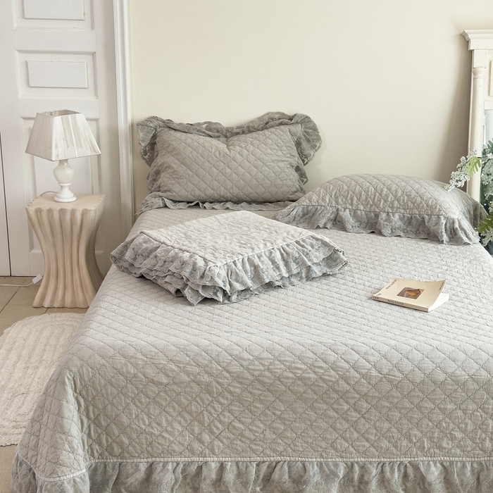 91家纺网 家纺一手货源 找家纺 （总）上喜 2025新款六代砂洗床盖三件套+多功能夏被