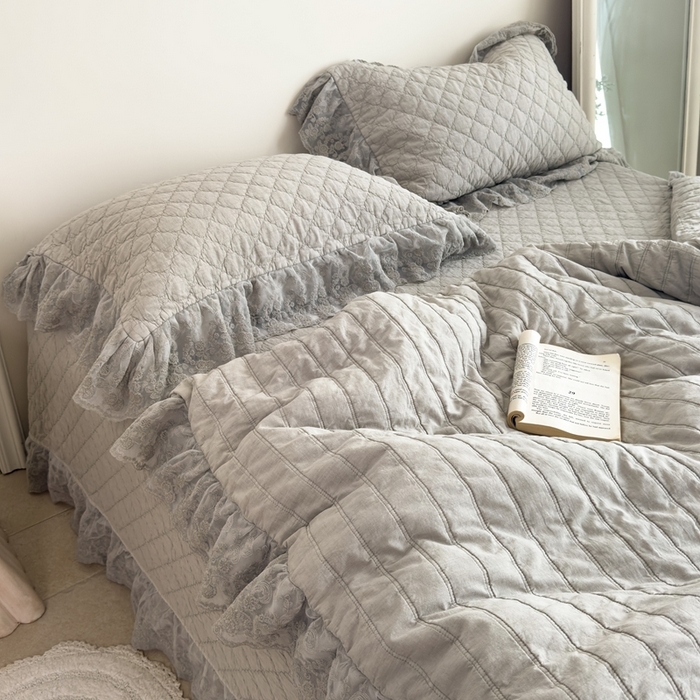 91家纺网 家纺一手货源 找家纺 （总）上喜 2025新款六代砂洗床盖三件套+多功能夏被