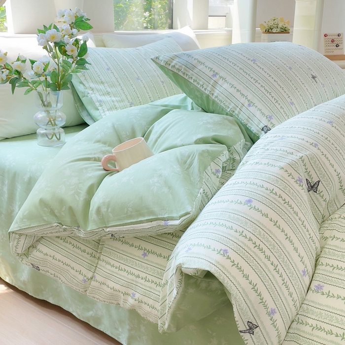 91家纺网 家纺一手货源 找家纺 （总）集布 2025新款12868全棉喷气印花四件套