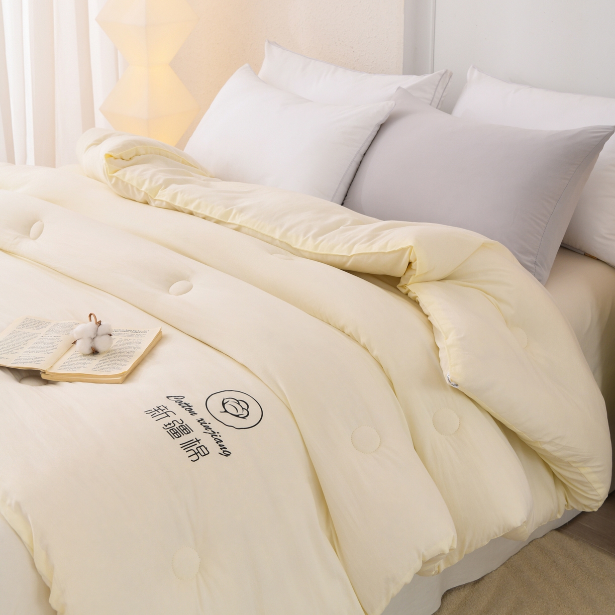 91家纺网 家纺一手货源 找家纺 （总）寝美资家居 2025新疆水冼棉纯色棉花被被子被芯