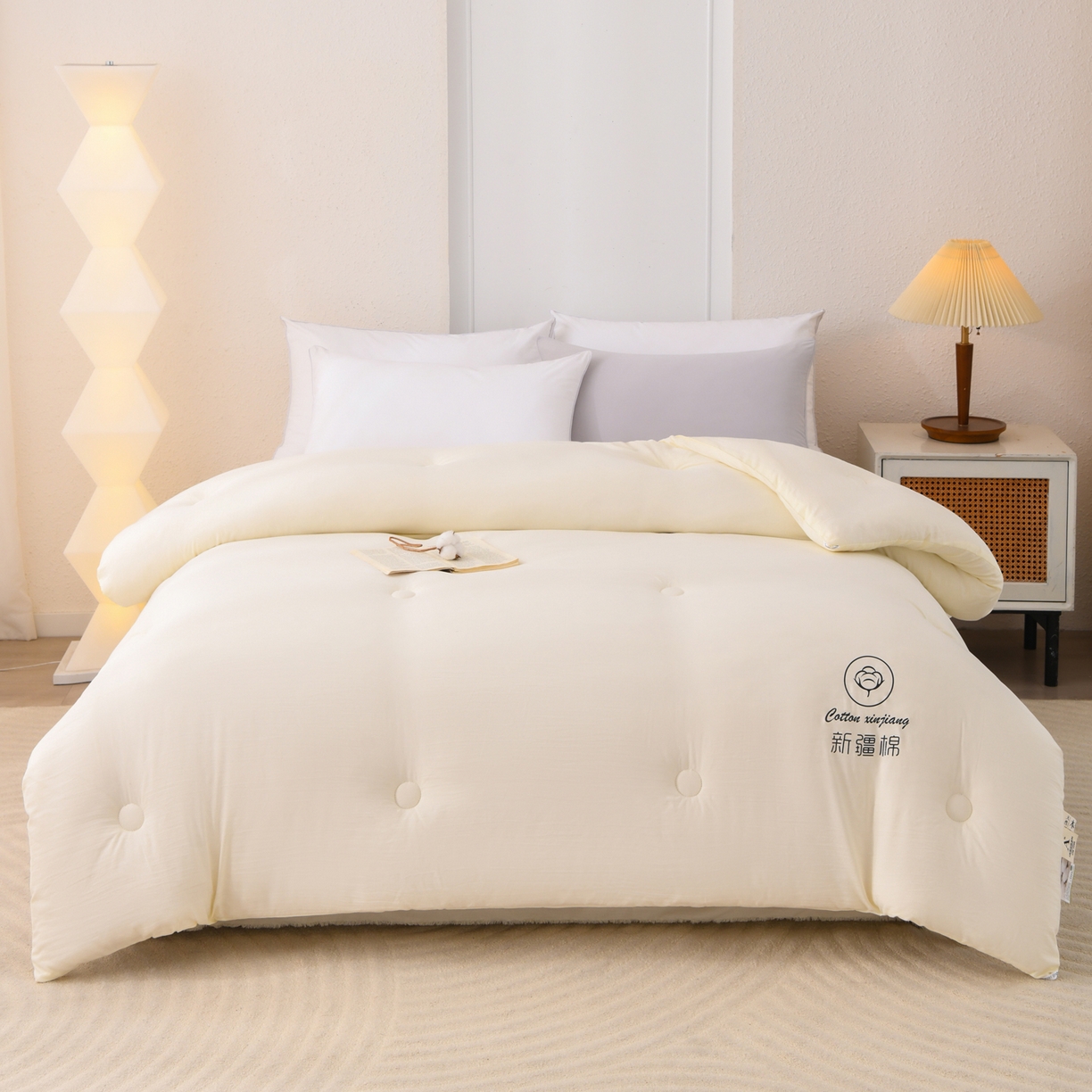 91家纺网 家纺一手货源 找家纺 （总）寝美资家居 2025新疆水冼棉纯色棉花被被子被芯