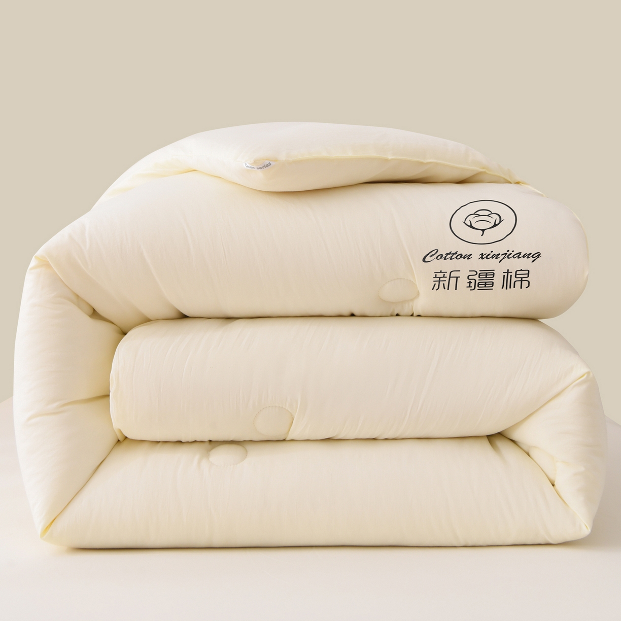 91家纺网 家纺一手货源 找家纺 寝美资家居 2025新疆水冼棉纯色棉花被被子被芯 棉花-白