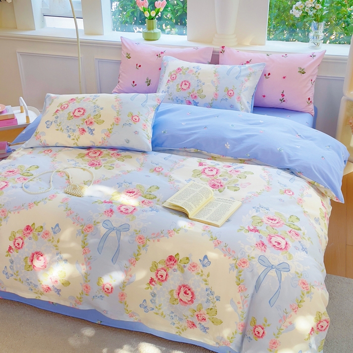 91家纺网 家纺一手货源 找家纺 （总）集布 2025新款12868全棉喷气印花四件套