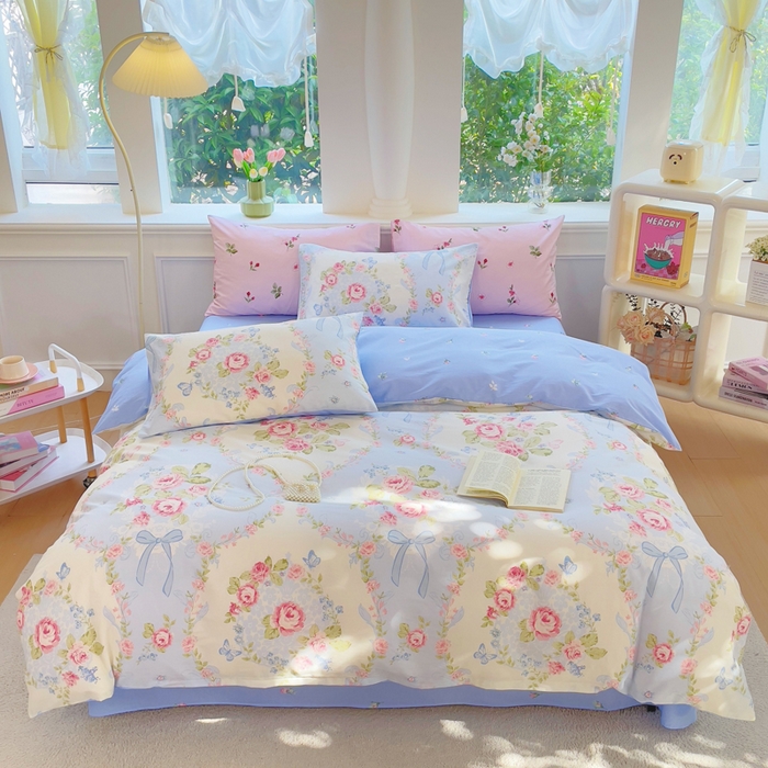 91家纺网 家纺一手货源 找家纺 （总）集布 2025新款12868全棉喷气印花四件套