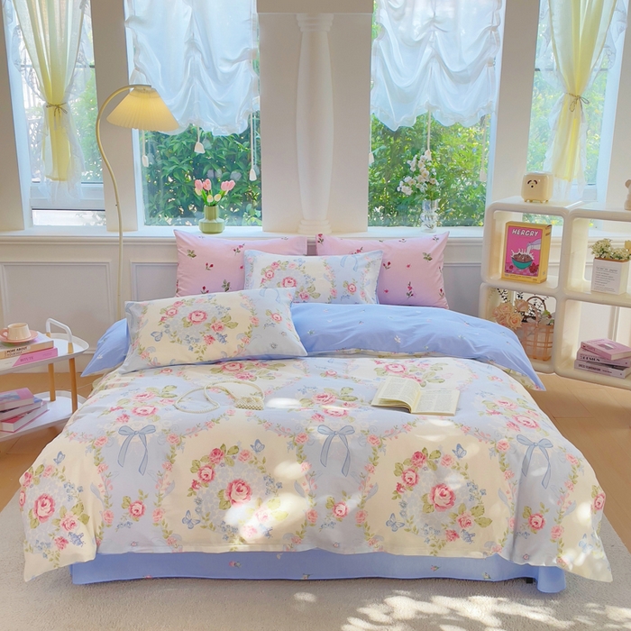 91家纺网 家纺一手货源 找家纺 （总）集布 2025新款12868全棉喷气印花四件套