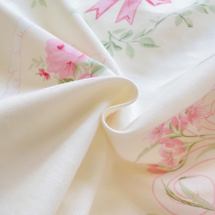 91家纺网 家纺一手货源 找家纺 集布 2025新款12868全棉喷气印花四件套 海仁粉