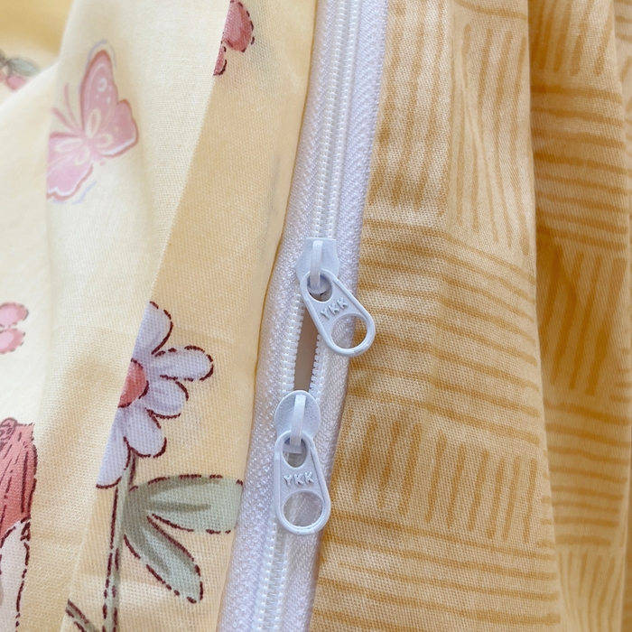 91家纺网 家纺一手货源 找家纺 集布 2025新款12868全棉喷气印花四件套 萌萌兔黄