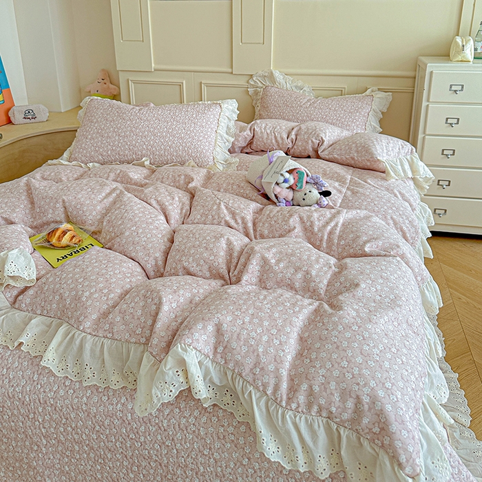 91家纺网 家纺一手货源 找家纺 （总）源舜家纺 2025新款全棉双层纱床盖三件套四件套