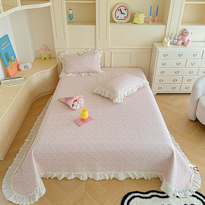 91家纺网 家纺一手货源 找家纺 （总）源舜家纺 2025新款全棉双层纱床盖三件套四件套