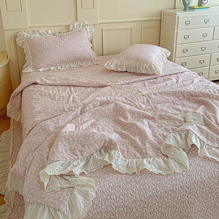 91家纺网 家纺一手货源 找家纺 （总）源舜家纺 2025新款全棉双层纱床盖三件套四件套