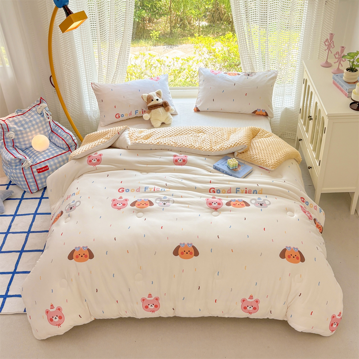 91家纺网 家纺一手货源 找家纺 （总）恒畅 2025新款A类针织棉大豆被被子被芯