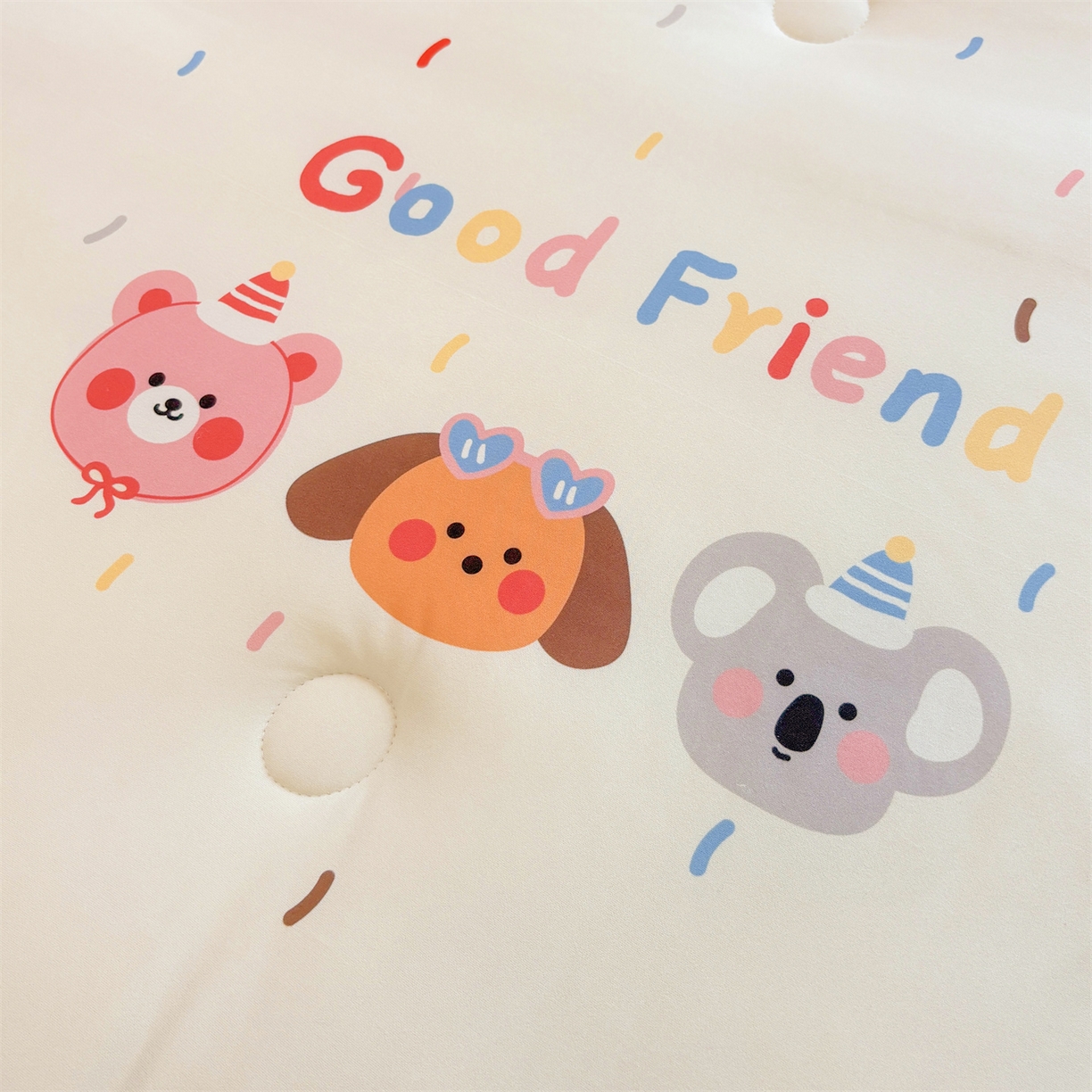 91家纺网 家纺一手货源 找家纺 恒畅 2025新款A类针织棉大豆被被子被芯 好朋友