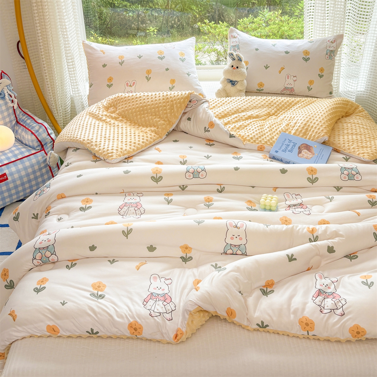 恒畅 2025新款A类针织棉大豆被被子被芯 田园小图