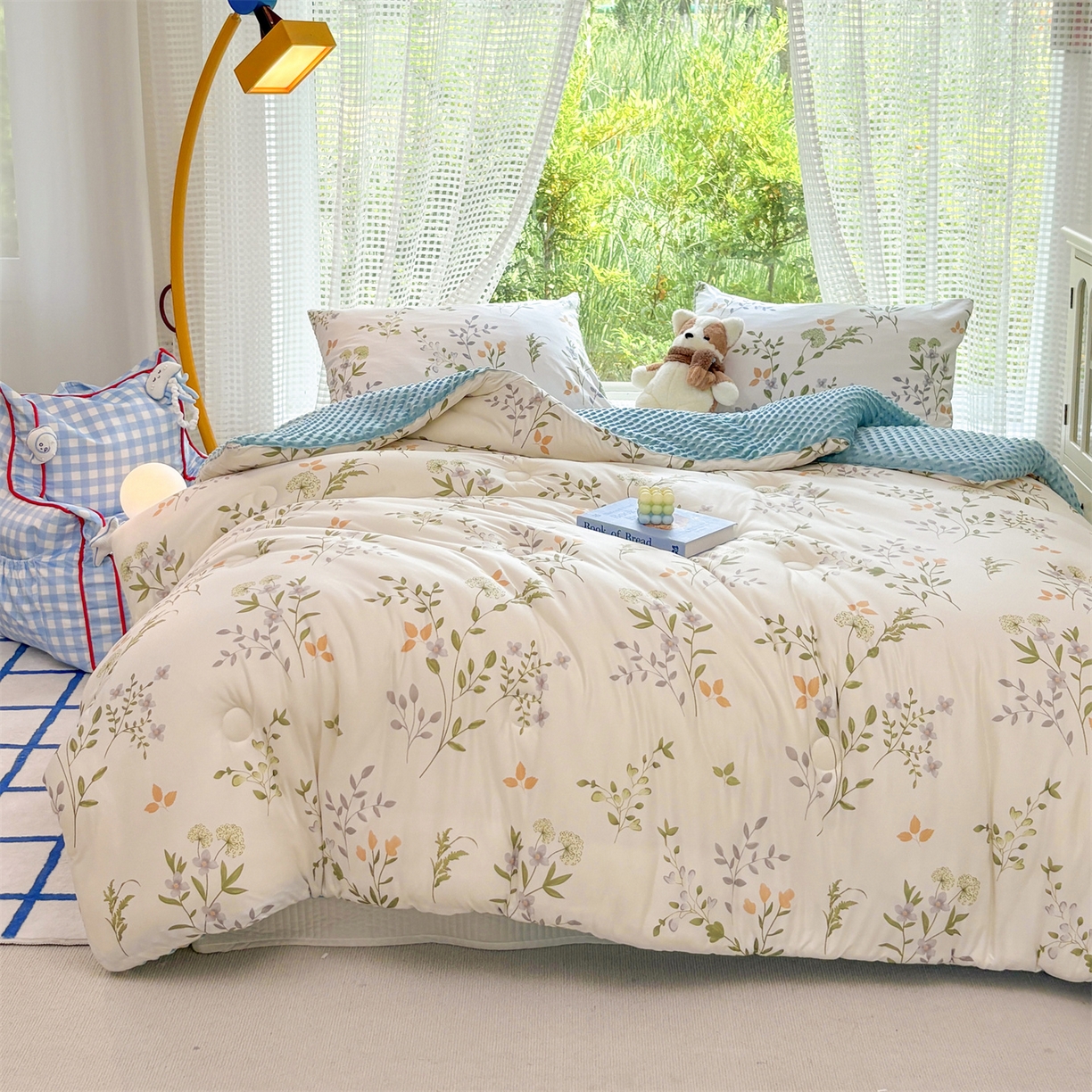 91家纺网 家纺一手货源 找家纺 恒畅 2025新款A类针织棉大豆被被子被芯 铃梦芊芊