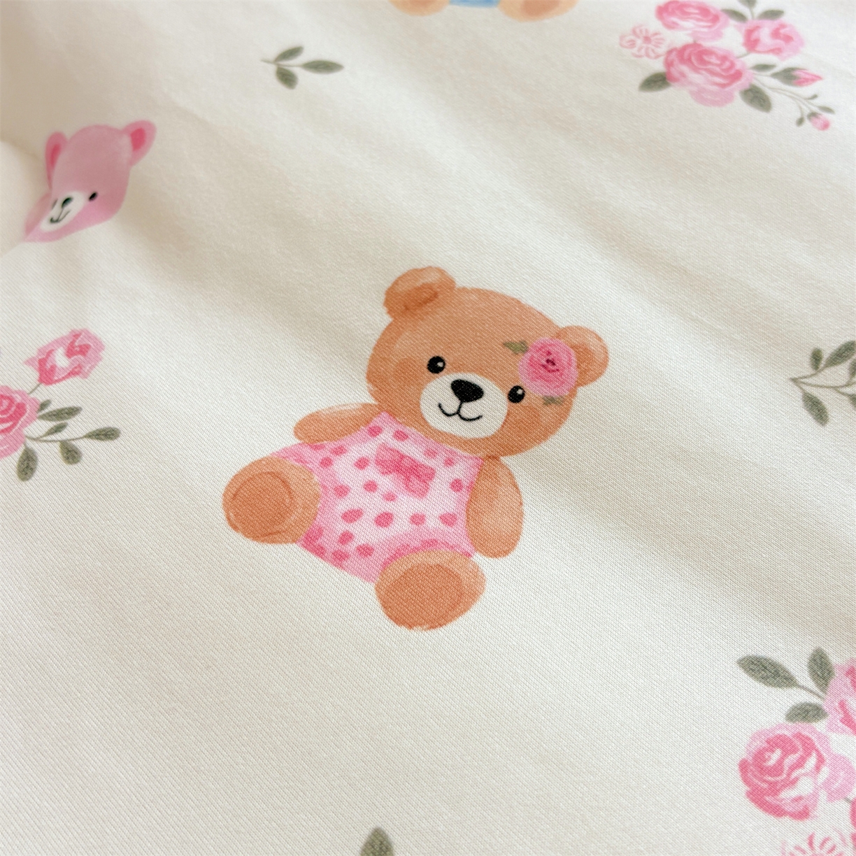 91家纺网 家纺一手货源 找家纺 恒畅 2025新款A类针织棉大豆被被子被芯 花田小熊