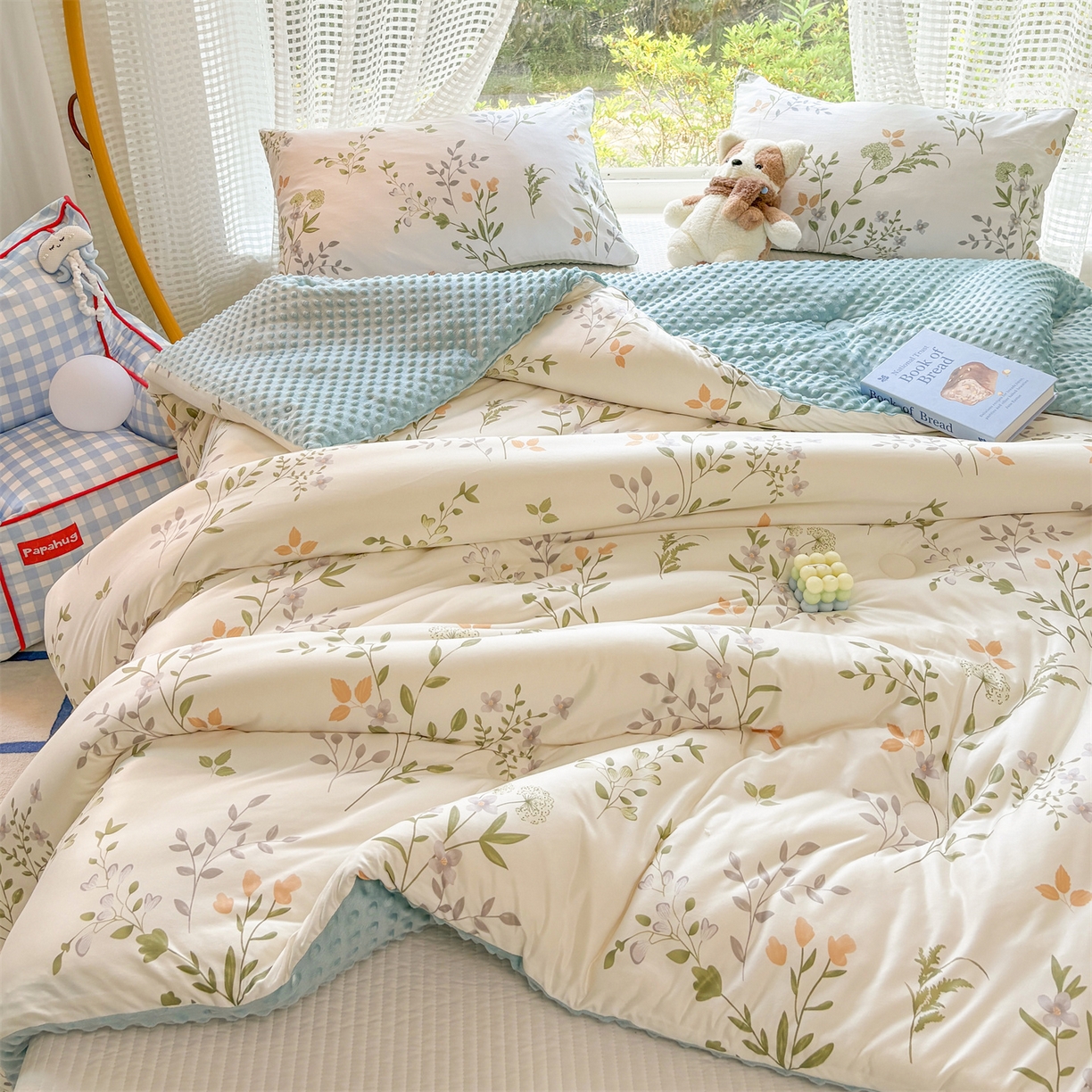 91家纺网 家纺一手货源 找家纺 恒畅 2025新款A类针织棉大豆被被子被芯 铃梦芊芊