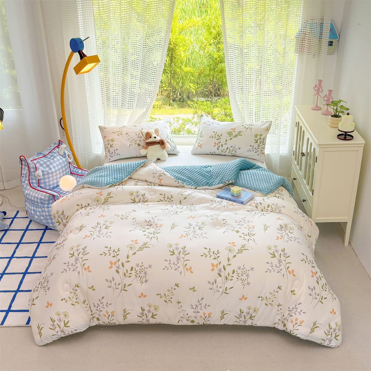 91家纺网 家纺一手货源 找家纺 恒畅 2025新款A类针织棉大豆被被子被芯 铃梦芊芊