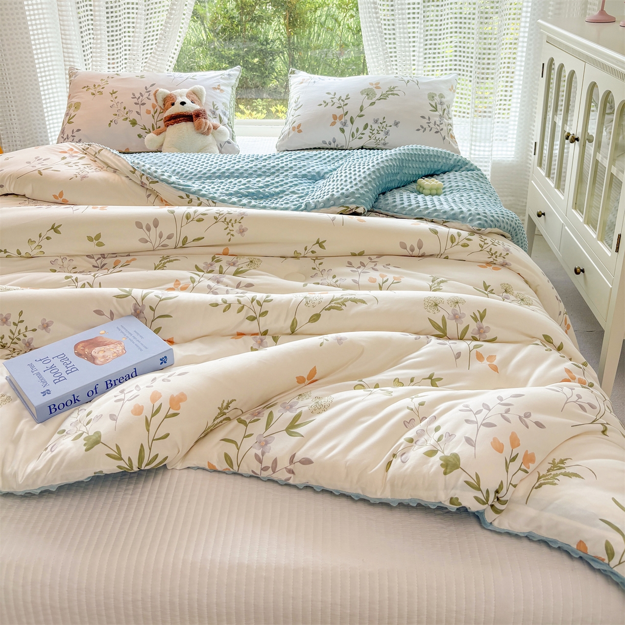 91家纺网 家纺一手货源 找家纺 恒畅 2025新款A类针织棉大豆被被子被芯 铃梦芊芊