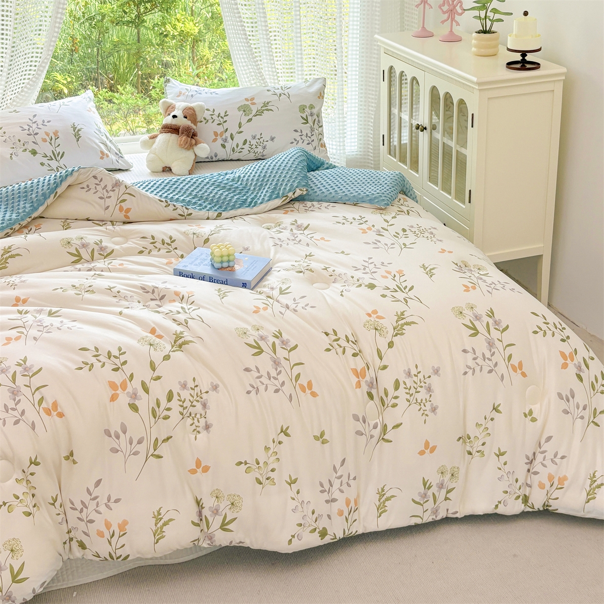 91家纺网 家纺一手货源 找家纺 恒畅 2025新款A类针织棉大豆被被子被芯 铃梦芊芊