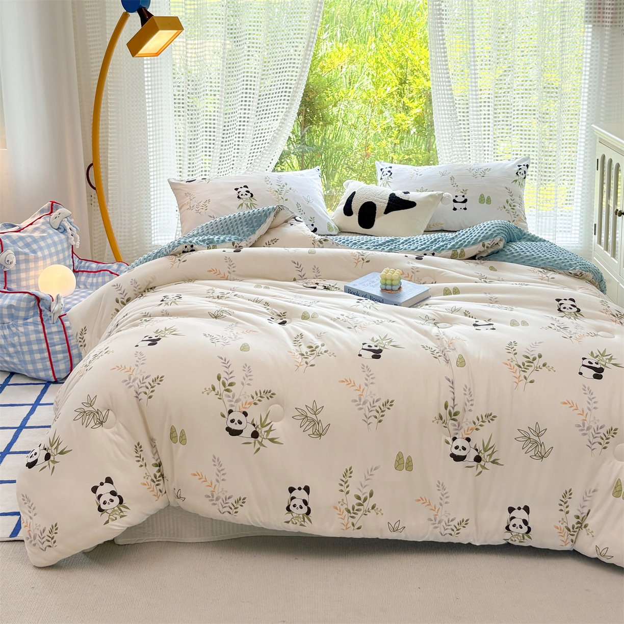 91家纺网 家纺一手货源 找家纺 恒畅 2025新款A类针织棉大豆被被子被芯 趴趴熊