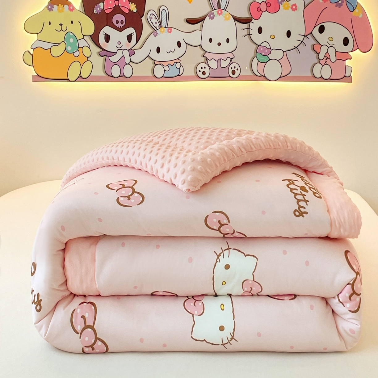 91家纺网 家纺一手货源 找家纺 （总）花满路 2024新款儿童三丽鸥迪士尼系列秋冬豆豆被冬被春秋被被子被芯