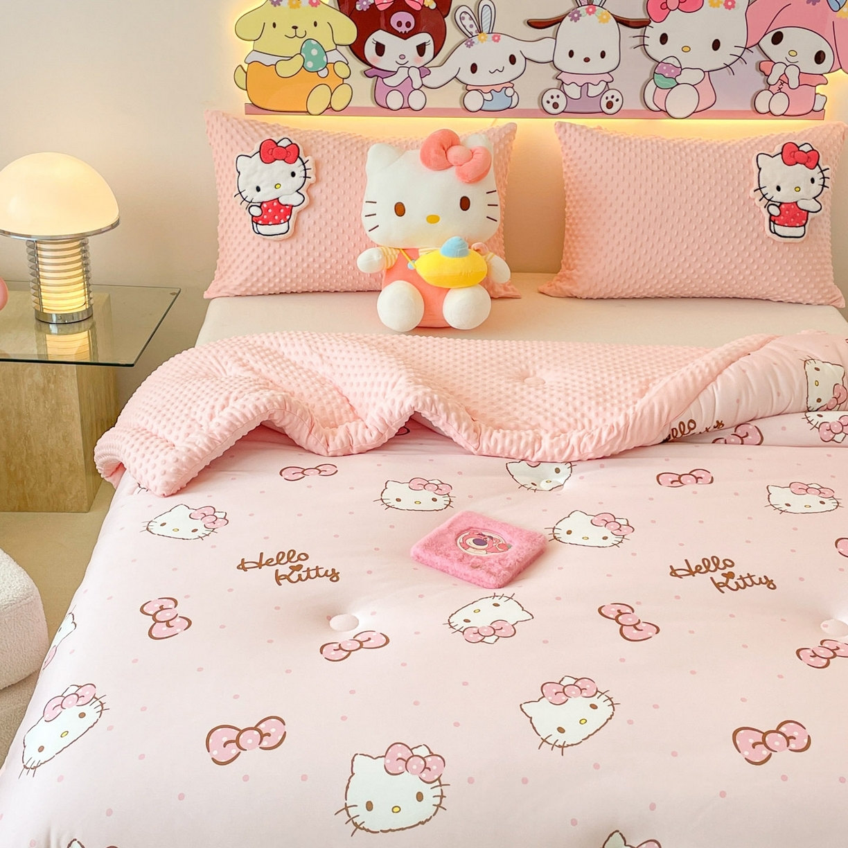 91家纺网 家纺一手货源 找家纺 （总）花满路 2024新款儿童三丽鸥迪士尼系列秋冬豆豆被冬被春秋被被子被芯