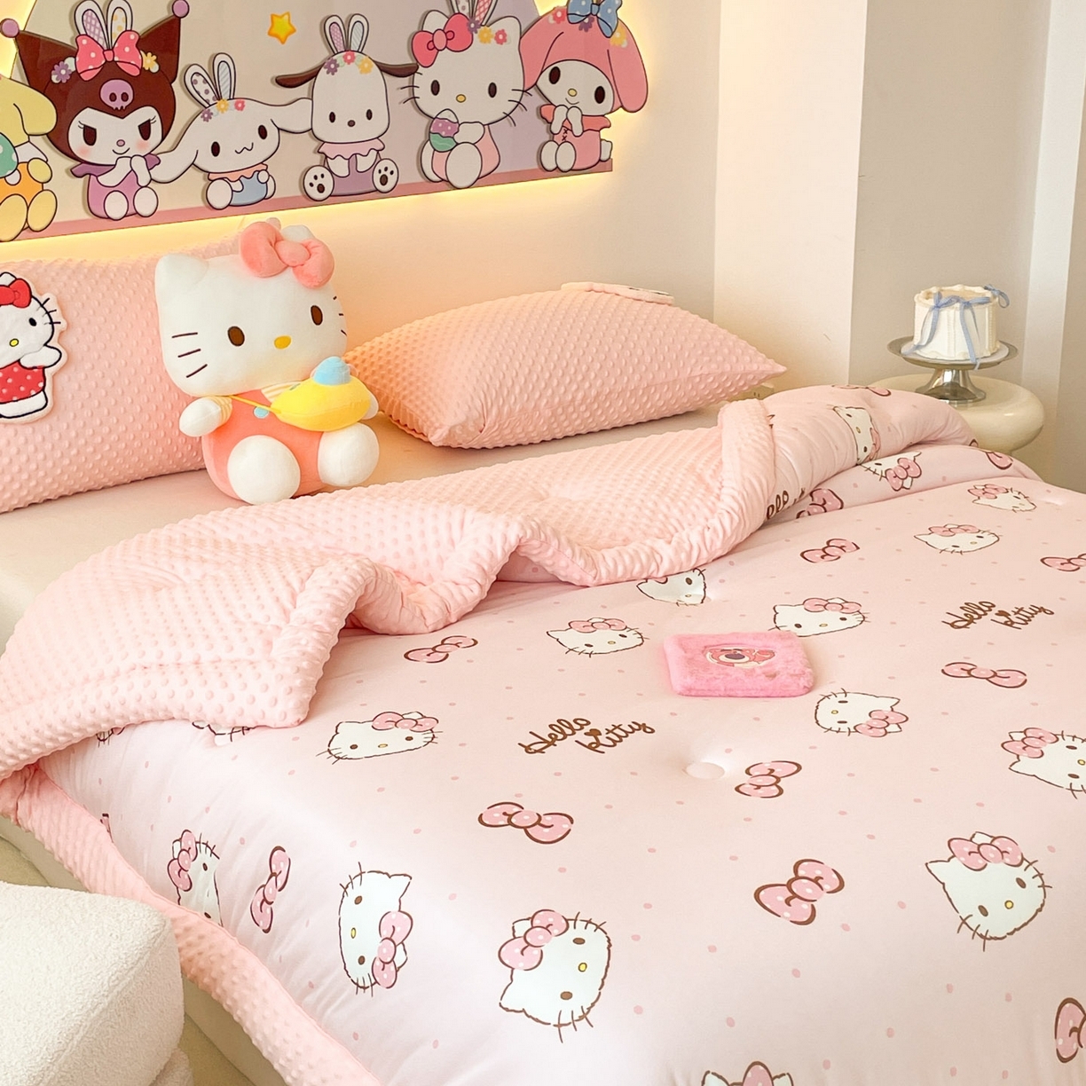 91家纺网 家纺一手货源 找家纺 （总）花满路 2024新款儿童三丽鸥迪士尼系列秋冬豆豆被冬被春秋被被子被芯