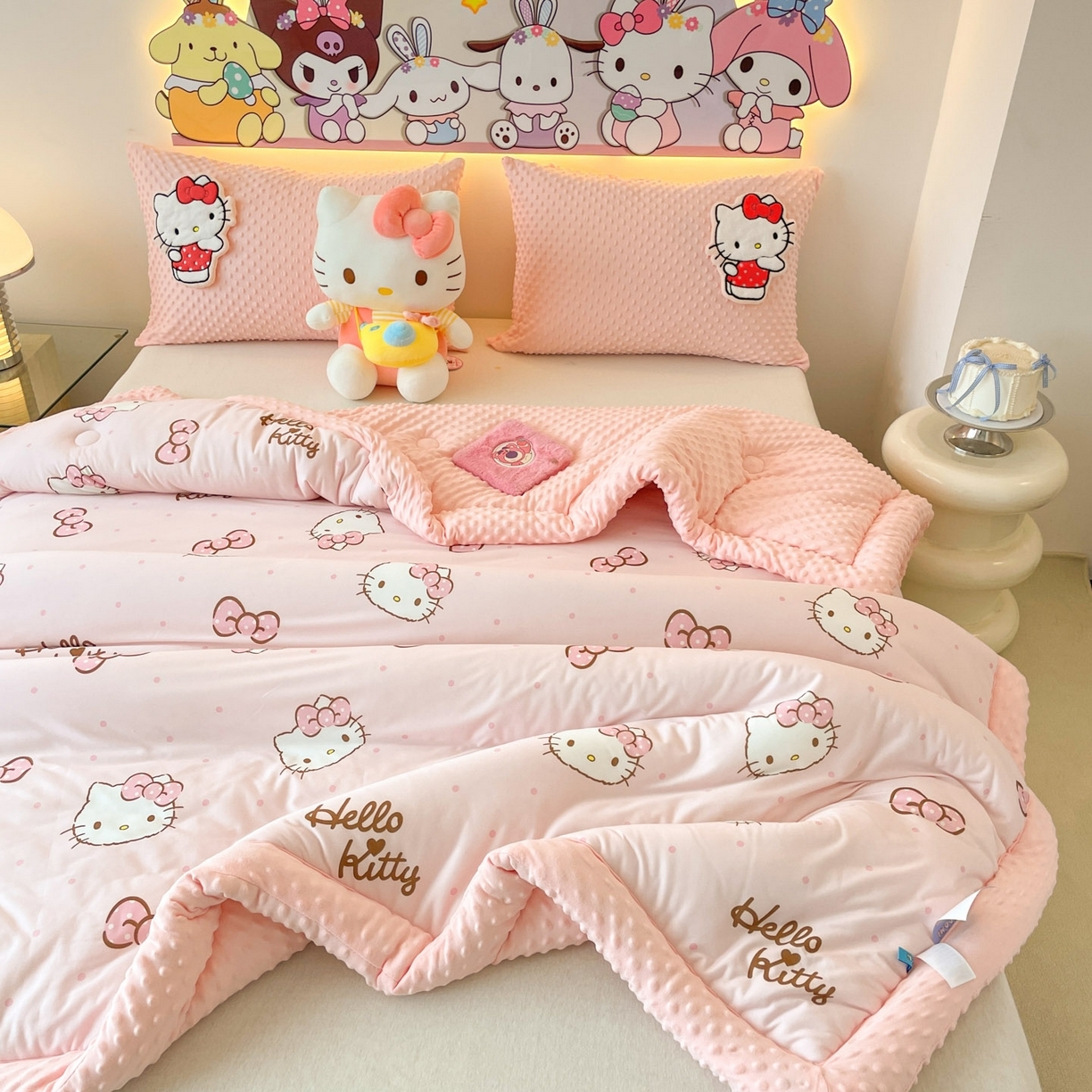 91家纺网 家纺一手货源 找家纺 （总）花满路 2024新款儿童三丽鸥迪士尼系列秋冬豆豆被冬被春秋被被子被芯