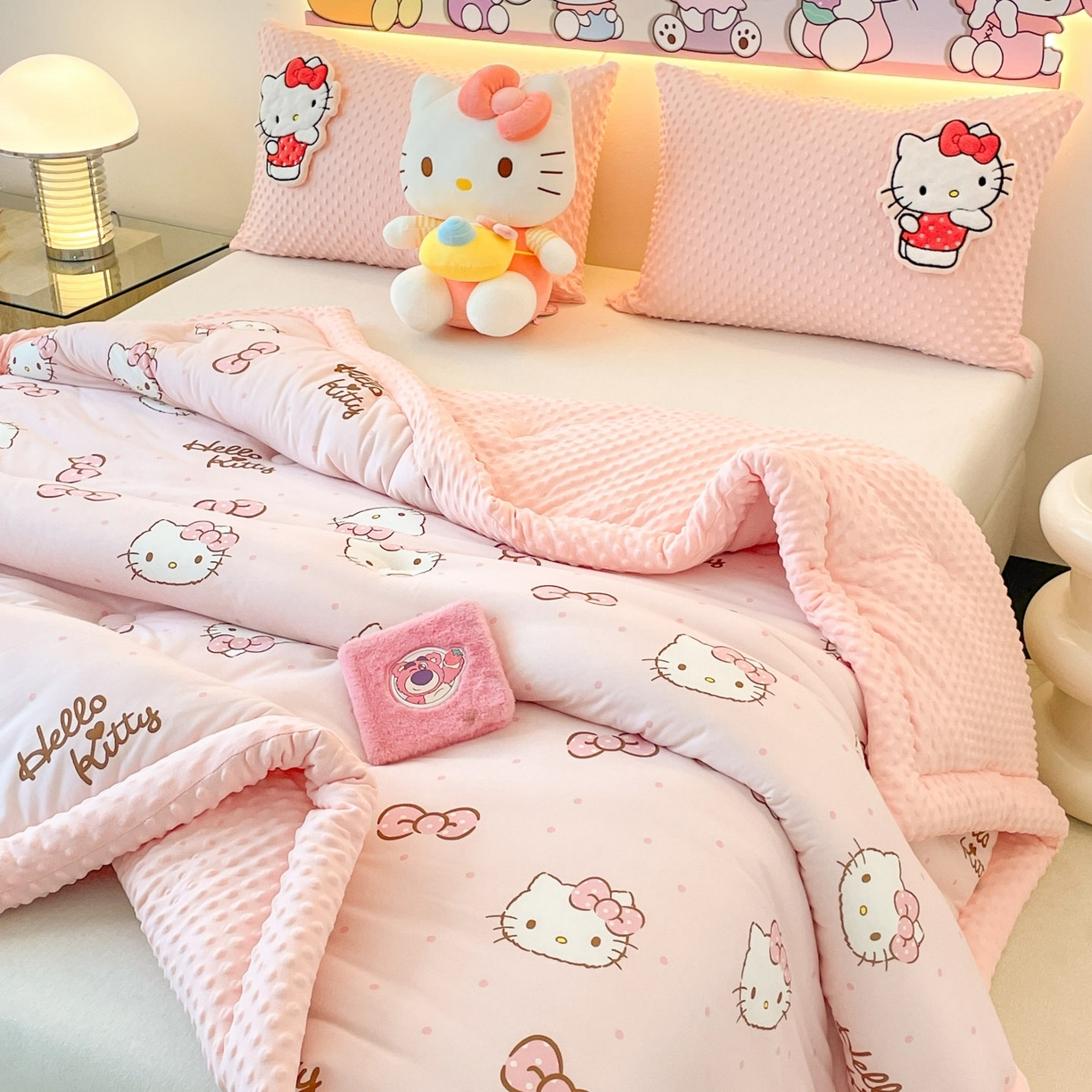 91家纺网 家纺一手货源 找家纺 （总）花满路 2024新款儿童三丽鸥迪士尼系列秋冬豆豆被冬被春秋被被子被芯