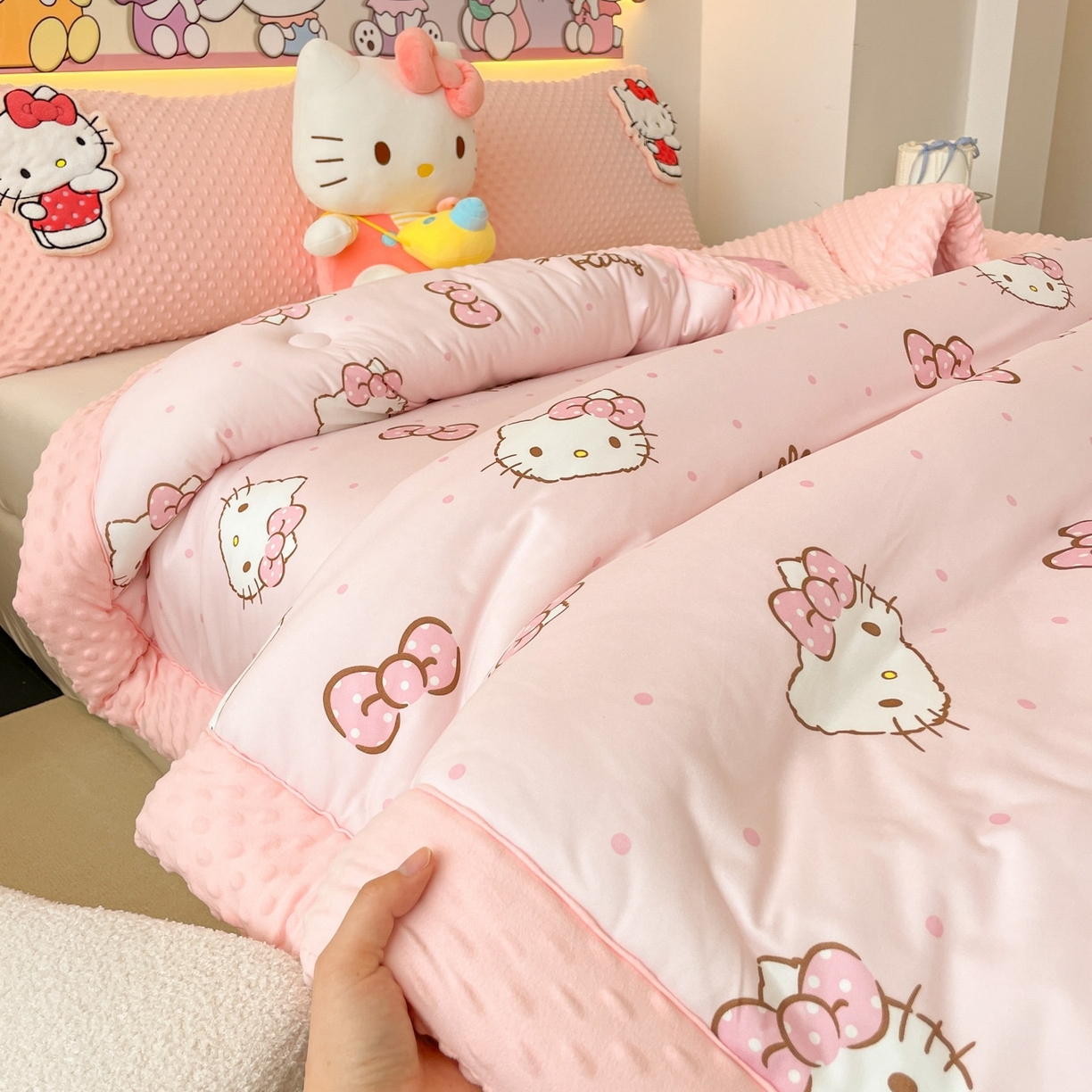 91家纺网 家纺一手货源 找家纺 （总）花满路 2024新款儿童三丽鸥迪士尼系列秋冬豆豆被冬被春秋被被子被芯