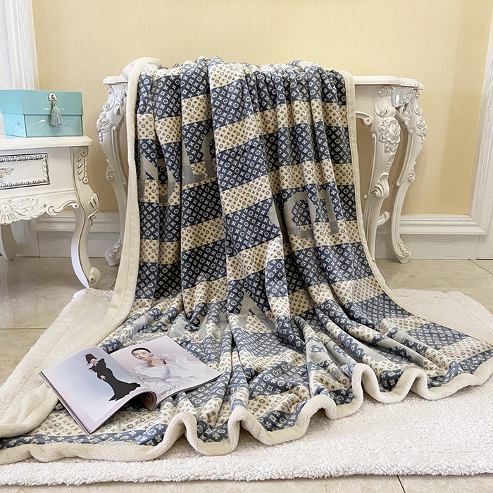 91家纺网 家纺一手货源 找家纺 卡奥 2025新款双层复合云貂绒北极绒休闲毛毯 羊羔-路易