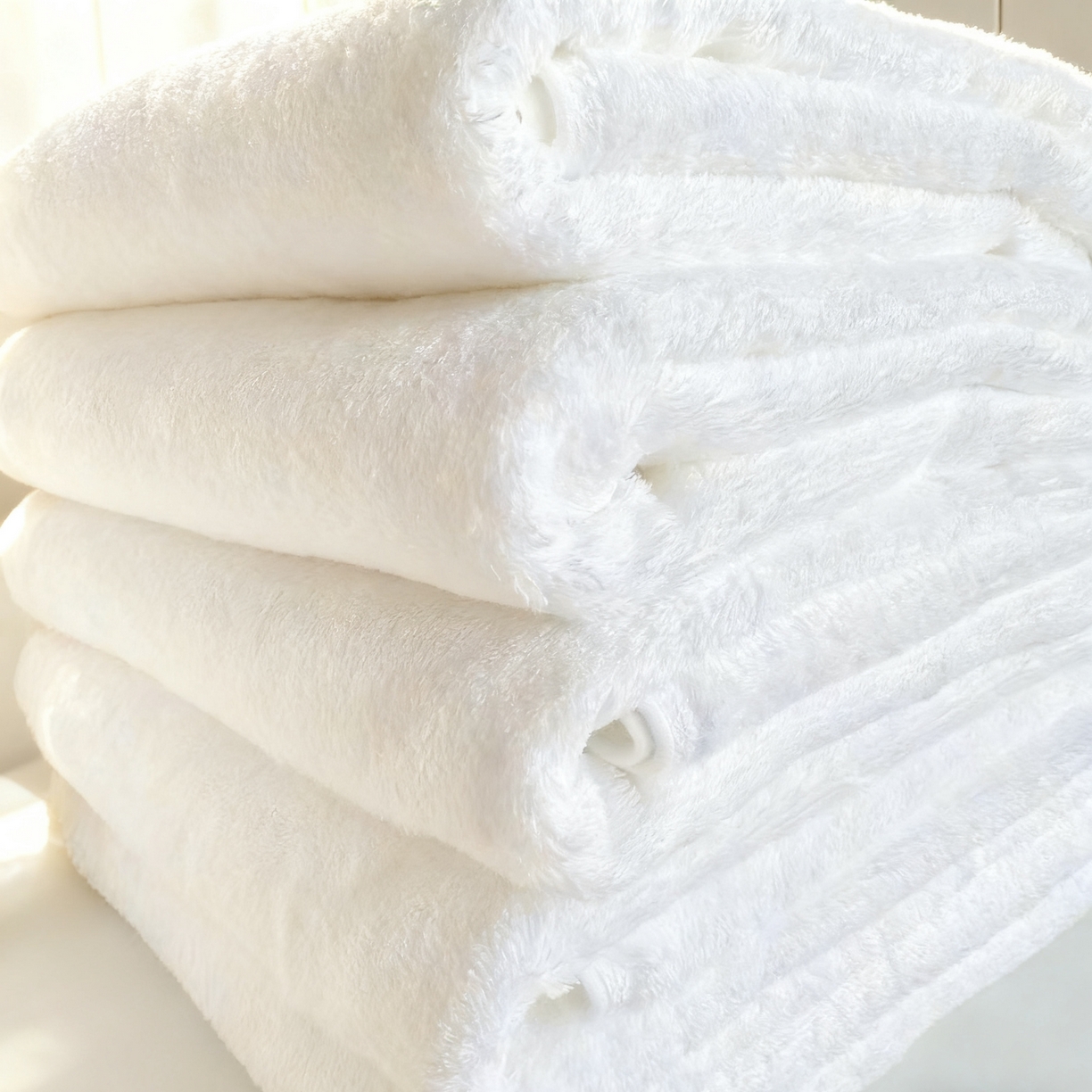 91家纺网 家纺一手货源 找家纺 安力森/诚臻酒店用品 2025新款星级酒店专用白色纯棉毛巾浴巾方巾面巾地巾宾馆养老院月子中心用 毛巾 浴巾70x140/500g