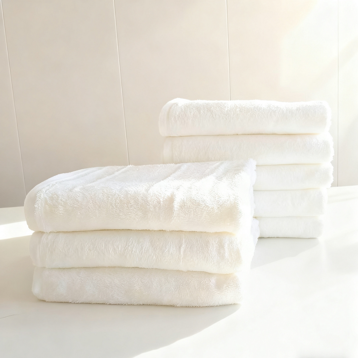 91家纺网 家纺一手货源 找家纺 安力森/诚臻酒店用品 2025新款星级酒店专用白色纯棉毛巾浴巾方巾面巾地巾宾馆养老院月子中心用 毛巾 浴巾70x140/500g