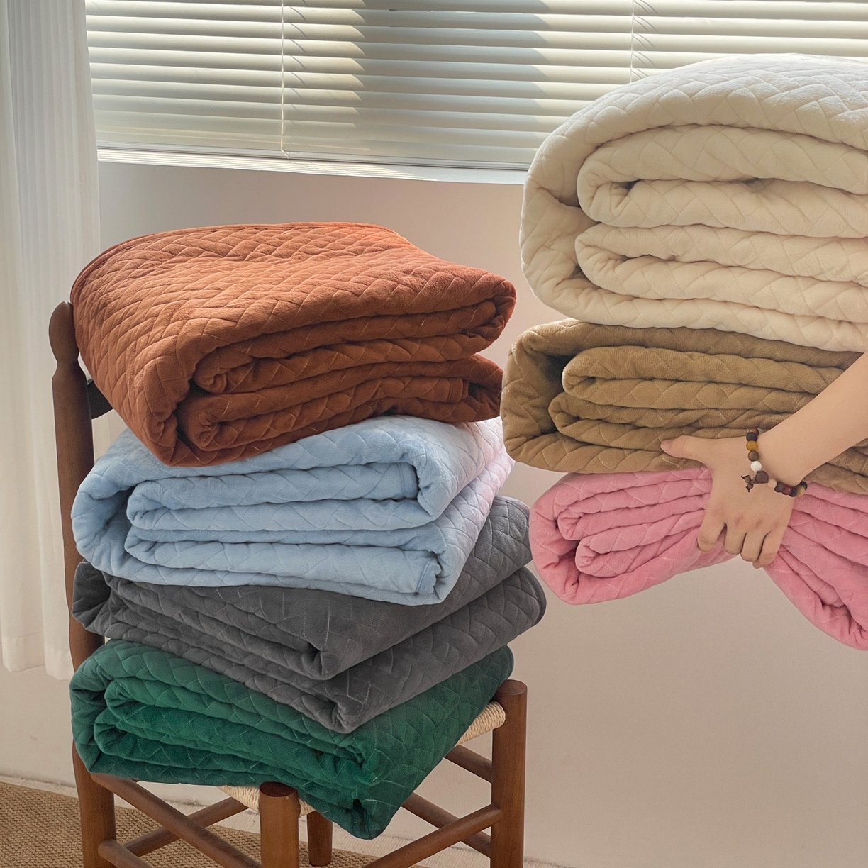 91家纺网 家纺一手货源 找家纺 （总）橙子家居 2025新款双面全棉纯棉13372印花棉花床盖三件套-第二批