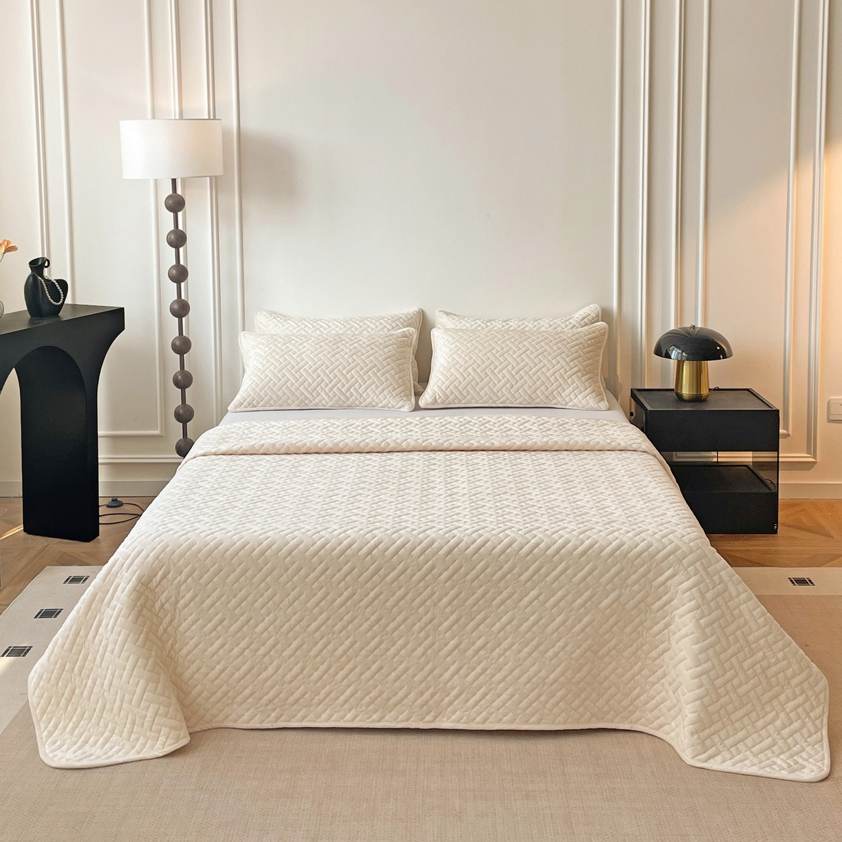 91家纺网 家纺一手货源 找家纺 （总）橙子家居 2025秋冬新款高克重水晶绒保暖床盖棉加绒床盖床盖单件床盖单品单床盖