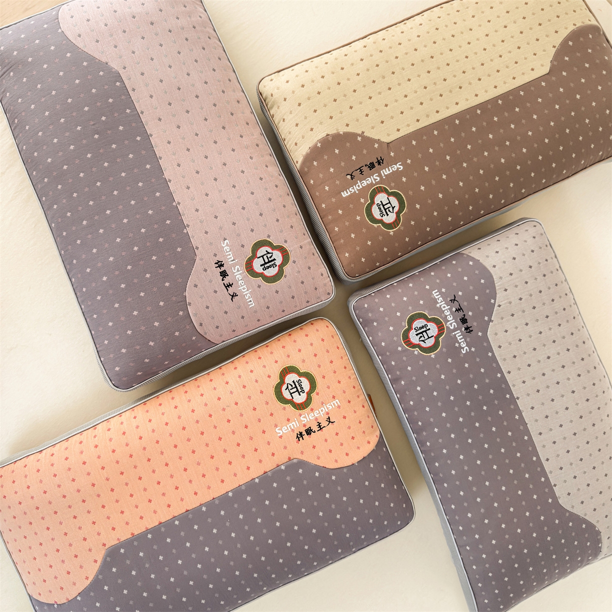 91家纺网 家纺一手货源 找家纺 （总）麦肯锡 2025新款伴眠主义双层纱纯荞麦枕 枕头枕芯