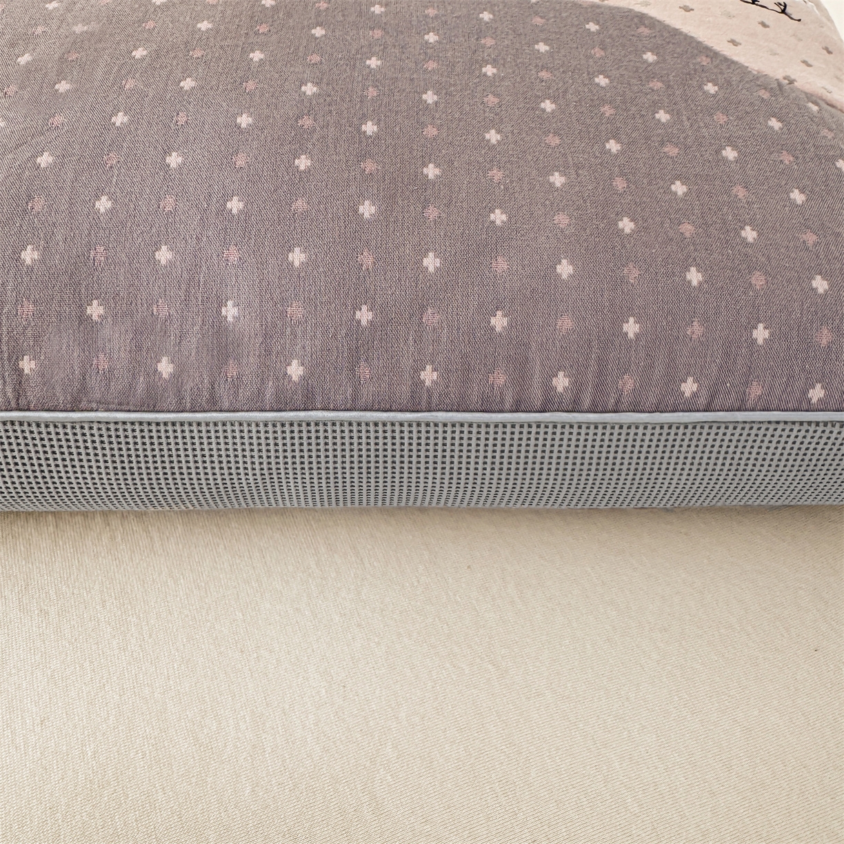 91家纺网 家纺一手货源 找家纺 麦肯锡 2025新款伴眠主义双层纱纯荞麦枕 枕头枕芯 粉色