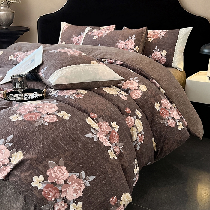 91家纺网 家纺一手货源 找家纺 （总）梦舒羽 2025新款A类原麻四件套蕾丝花边加厚被套1.5m床单床笠宿舍双人床套件