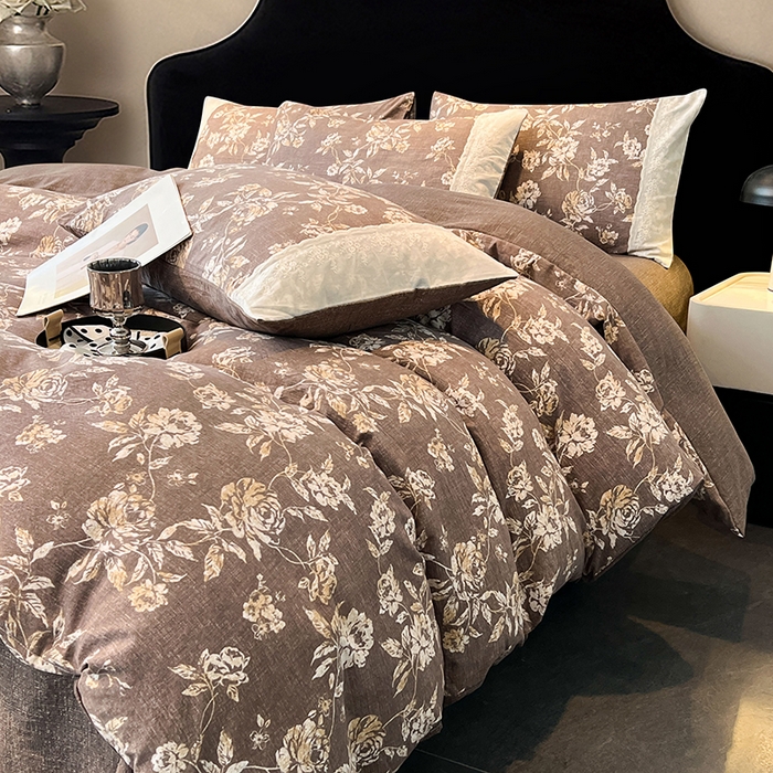 91家纺网 家纺一手货源 找家纺 （总）梦舒羽 2025新款A类原麻四件套蕾丝花边加厚被套1.5m床单床笠宿舍双人床套件