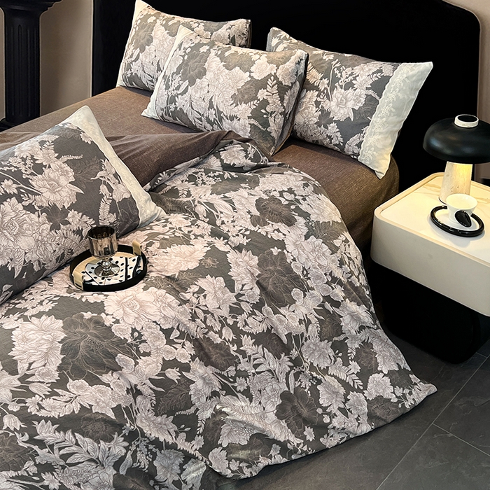 91家纺网 家纺一手货源 找家纺 （总）梦舒羽 2025新款A类原麻四件套蕾丝花边加厚被套1.5m床单床笠宿舍双人床套件