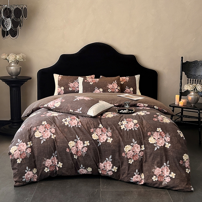 91家纺网 家纺一手货源 找家纺 梦舒羽 2025新款A类原麻四件套蕾丝花边加厚被套1.5m床单床笠宿舍双人床套件 繁花