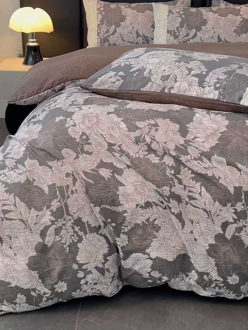 91家纺网 家纺一手货源 找家纺 （总）梦舒羽 2025新款A类原麻四件套蕾丝花边加厚被套1.5m床单床笠宿舍双人床套件