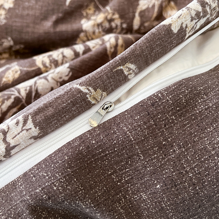 91家纺网 家纺一手货源 找家纺 圣比熊 2025新款原麻蕾丝花边四件套 秋日