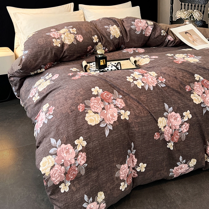 91家纺网 家纺一手货源 找家纺 圣比熊 2025新款原麻亲肤单品被套单件被套 繁花