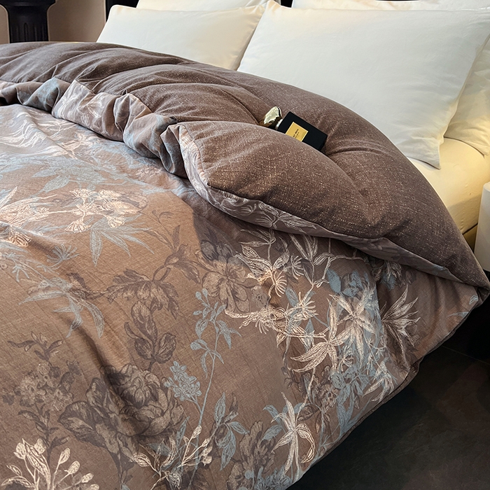 91家纺网 家纺一手货源 找家纺 圣比熊 2025新款原麻亲肤单品被套单件被套 金枝玉叶